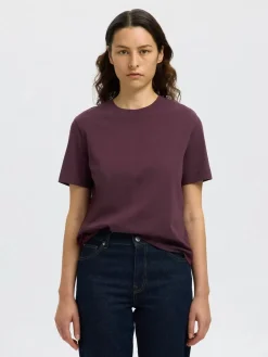Selected Femme Naisten T-Paita, SLFESSENTIAL SS BOXY TEE NOOS Fig