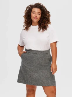 Selected Femme Naisten T-Paita, SLFESSENTIAL SS BOXY TEE NOOS Bright White