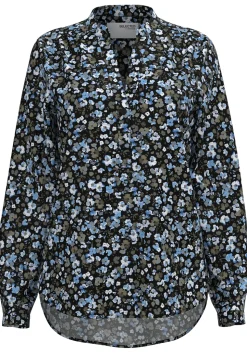 Selected Femme pusero, SLFMIVI LS AOP TOP B Sininen Kuosi