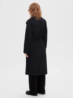 Selected Femme Villakangastakki, SLFROSA WOOL COAT Musta
