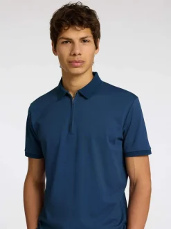 Selected Homme Fave Zip Polo Sininen