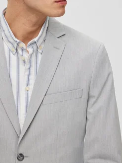 Selected Homme Miesten Bleiseri, LIAM BLZ FLEX NOS Vaaleanharmaa