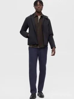 Selected housut, MILES BRUSHED PANTS Navy