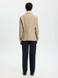 Selected miesten bleiseri SLIM-AITOR Jersey BLZ Flex, hiekka