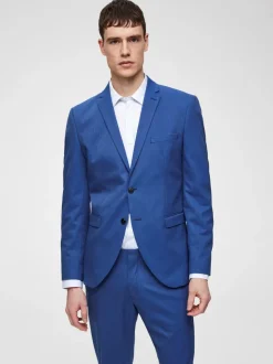 Selected Miesten Bleiseri, Slim Mylo Logan Sininen