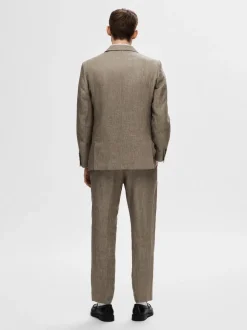 Selected Miesten Bleiseri, REGULAR WILL LINEN BLZ NOS Keskiruskea