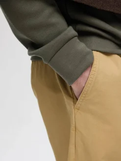 Selected miesten college, MANUEL SOFT CREW NECK Armeijanvihreä