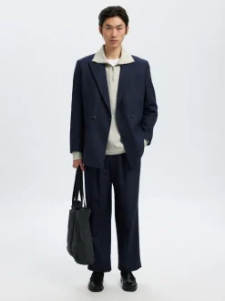 Selected miesten collegepaita K ARON LS Half Zip Sweat, vaaleanharmaa