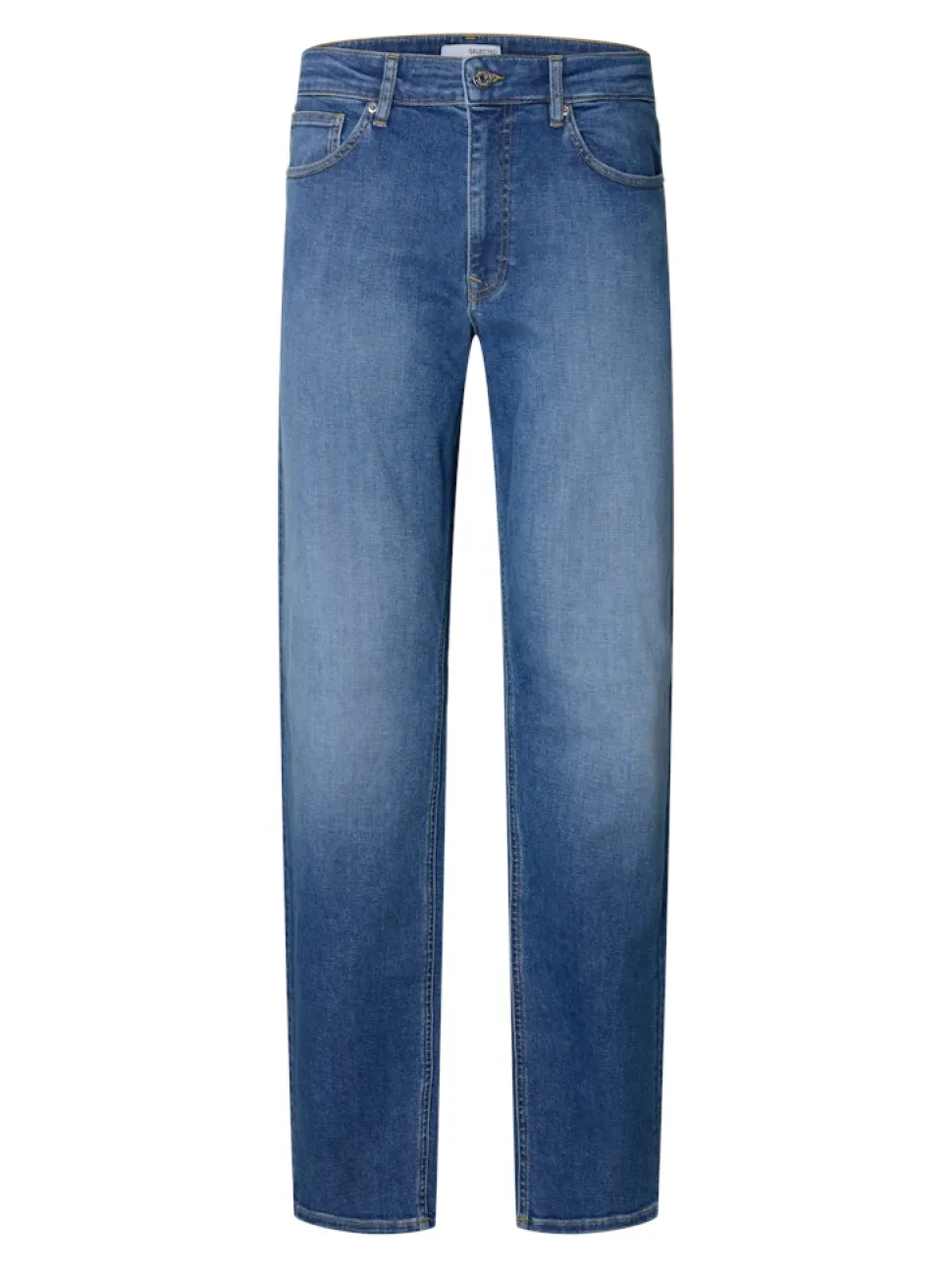 Selected miesten farkut SLH196-STRAIGHT CLEO FLEX MB 616 JNS NOS, Medium Blue Denim