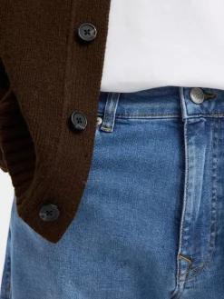 Selected miesten farkut SLH196-STRAIGHT CLEO FLEX MB 616 JNS NOS, Medium Blue Denim