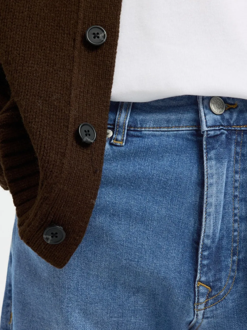 Selected miesten farkut SLH196-STRAIGHT CLEO FLEX MB 616 JNS NOS, Medium Blue Denim