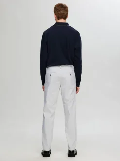 Selected, Miesten Housut, NEW MILES FLEX CHINO NOS Valkoinen