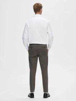 Selected Miesten Housut SLIM AITOR TROUSER NOS Ruskea Kuosi