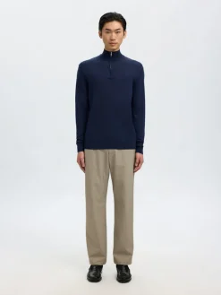 Selected miesten housut SLH196-Straight Robert String Pant, Sand