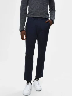 Selected Miesten Housut, Slim Miles Flex NOS Tummansininen