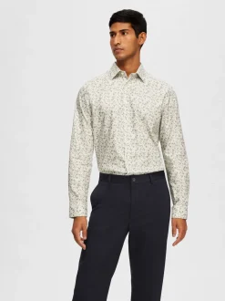 Selected Miesten Kauluspaita Ethan Aop Shirt Nos Vihreä Kuosi