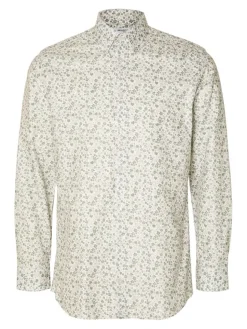 Selected Miesten Kauluspaita Ethan Aop Shirt Nos Vihreä Kuosi