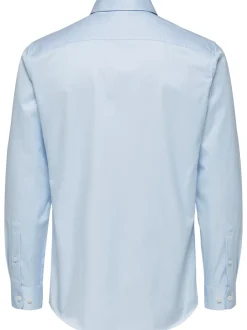 Selected Miesten Kauluspaita,Pen Pelle Slim Vaaleansininen