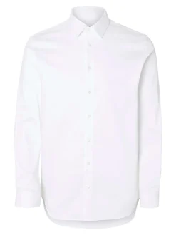 Selected Miesten Kauluspaita, SLIM PERFORMANCE SHIRT NOS Bright White