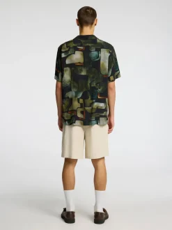 Selected miesten kauluspaita, RELAX VERO SHIRT AOP Kuosi, Vihreä