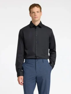 Selected Miesten Kauluspaita, SLIM PERFORMANCE SHIRT NOS Black