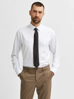 Selected Miesten Kauluspaita ETHAN SLIM Valkoinen