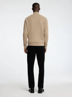 Selected Miesten Neulepusero DANE LS KNIT STRUCTURE HALF ZIP, Kelp