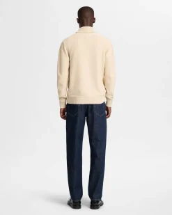 Selected Miesten Neulepusero, AXEL LS ROLL NECK NOS Luonnonvalkoinen