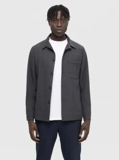 Selected Miesten Paitatakki K SLH ROBERT HYBRID BLZ Harmaa Ruutu