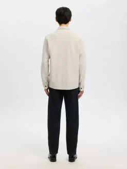 Selected Miesten Paitatakki Jackie Sweat Jacket Oatmeal