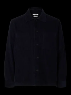 Selected miesten paitatakki, SLHREGTATE CORD OVERSHIRT Sky Captain