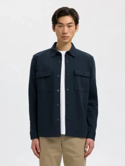 Selected miesten paitatakki SLHJACKIE SWEAT JACKET NOOS, Navy Blazer