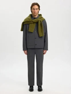 Selected miesten paitatakki SLHRELAX-MAGS HYBRID OVERSHIRT BLAZER EX, Asphalt