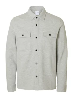 Selected Miesten Paitatakki Jackie Sweat Jacket Vaaleanharmaa