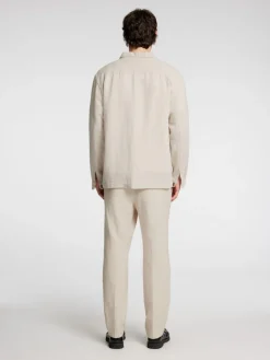 Selected miesten paitatakki, LEROY SUN OVERSHIRT Beige