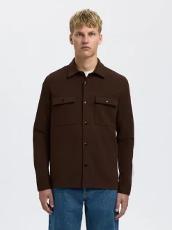 Selected Miesten Paitatakki Jackie Sweat Jacket, Demitasse