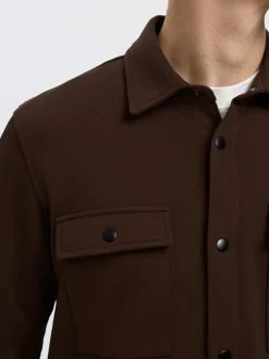 Selected Miesten Paitatakki Jackie Sweat Jacket, Demitasse