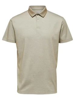 Selected Miesten Pikeepaita LEROY COOLMAX NOS VIILENTÄVÄ PIKEE Beige