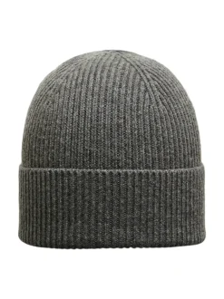 Selected Miesten Pipo, K MASON MERINO BEANIE Keskiharmaa
