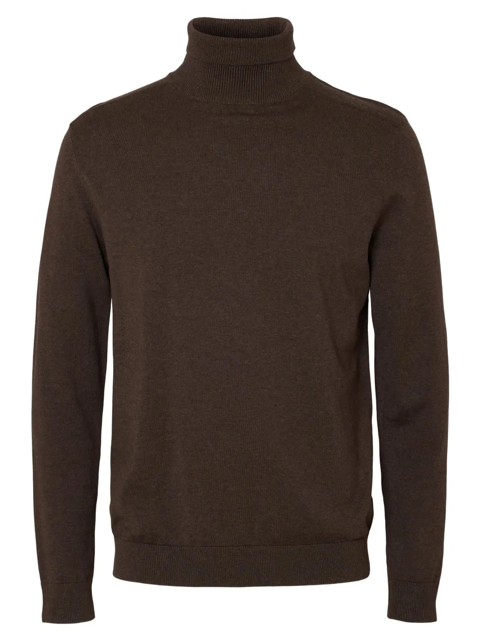 Selected, Miesten Pooloneule, Berg Roll Neck Tummanruskea