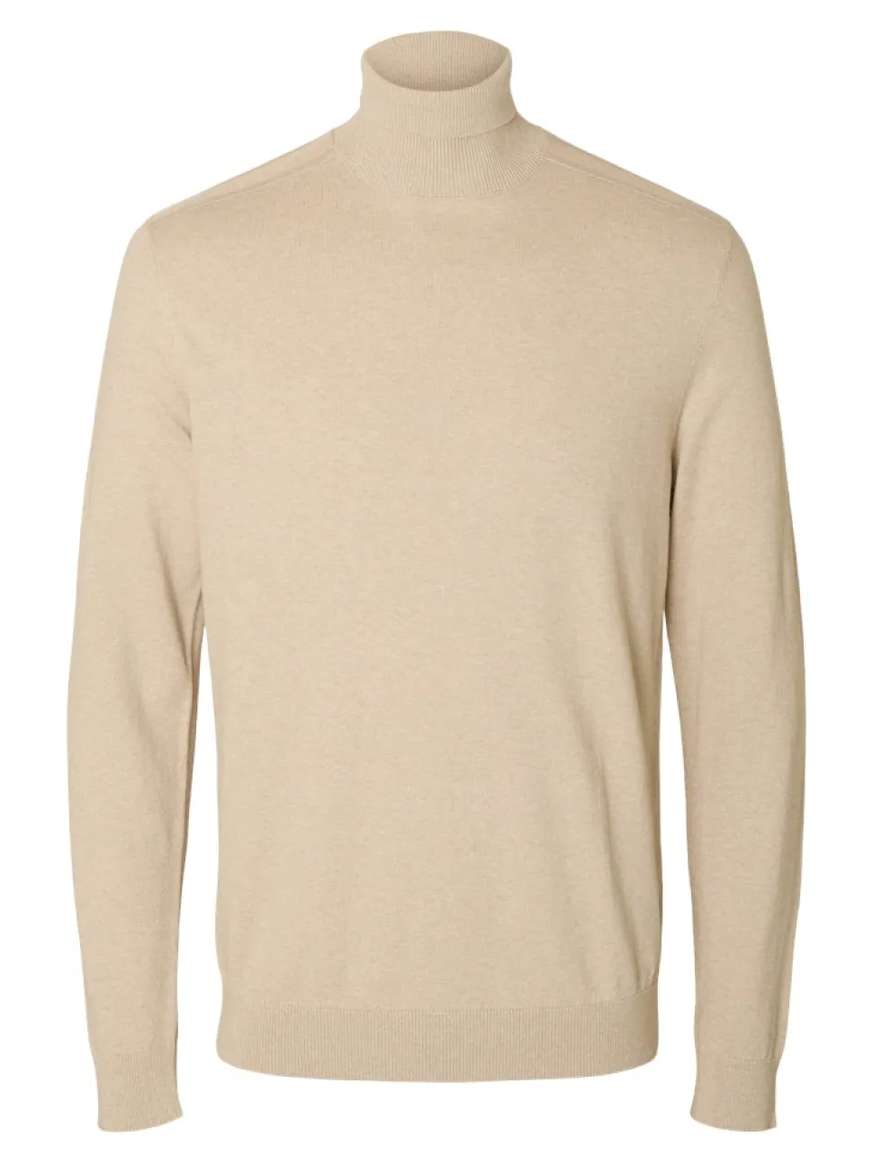 Selected, Miesten Pooloneule, Berg Roll Neck Oatmeal Melange
