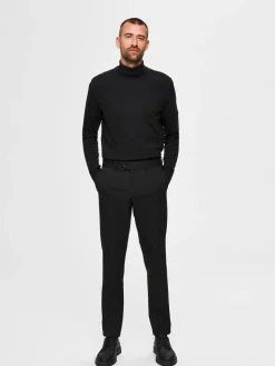 Selected, Miesten Pooloneule, Berg Roll Neck Musta