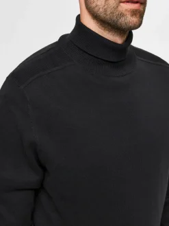Selected, Miesten Pooloneule, Berg Roll Neck Musta