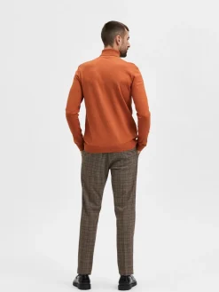 Selected, Miesten Pooloneule, Berg Roll Neck Oranssi