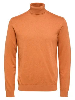 Selected, Miesten Pooloneule, Berg Roll Neck Oranssi