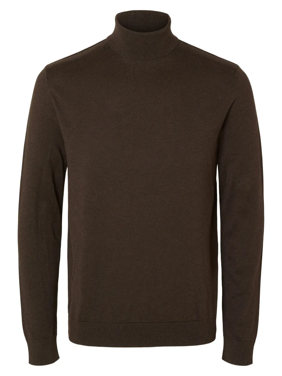 Selected, Miesten Pooloneule, Berg Roll Neck Tummanruskea