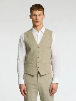 Selected miesten pukuliivi, SLIM OASIS VEST Beige