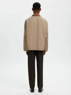 Selected miesten takki SLHKYLE Cotton JKT, Weathered Teak