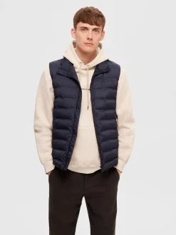 Selected miesten toppaliivi, BARRY QUILTED GILET Tummansininen