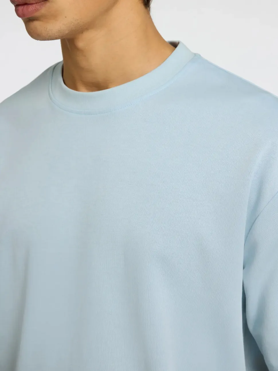 Selected miesten t-paita, LOOSE OSCAR SS O-NECK Vaaleansininen